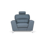 PL-112 Half Leather One Seater sofa with Adjustable Headrest