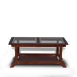 5236 Coffee Table With Top Glass In Wenge Colour