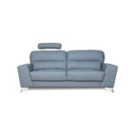 PL-112 Three Seater Half Leather Sofa